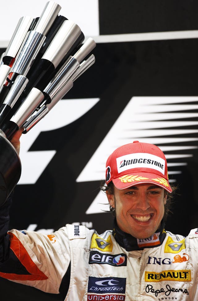 Fernando Alonso celebration