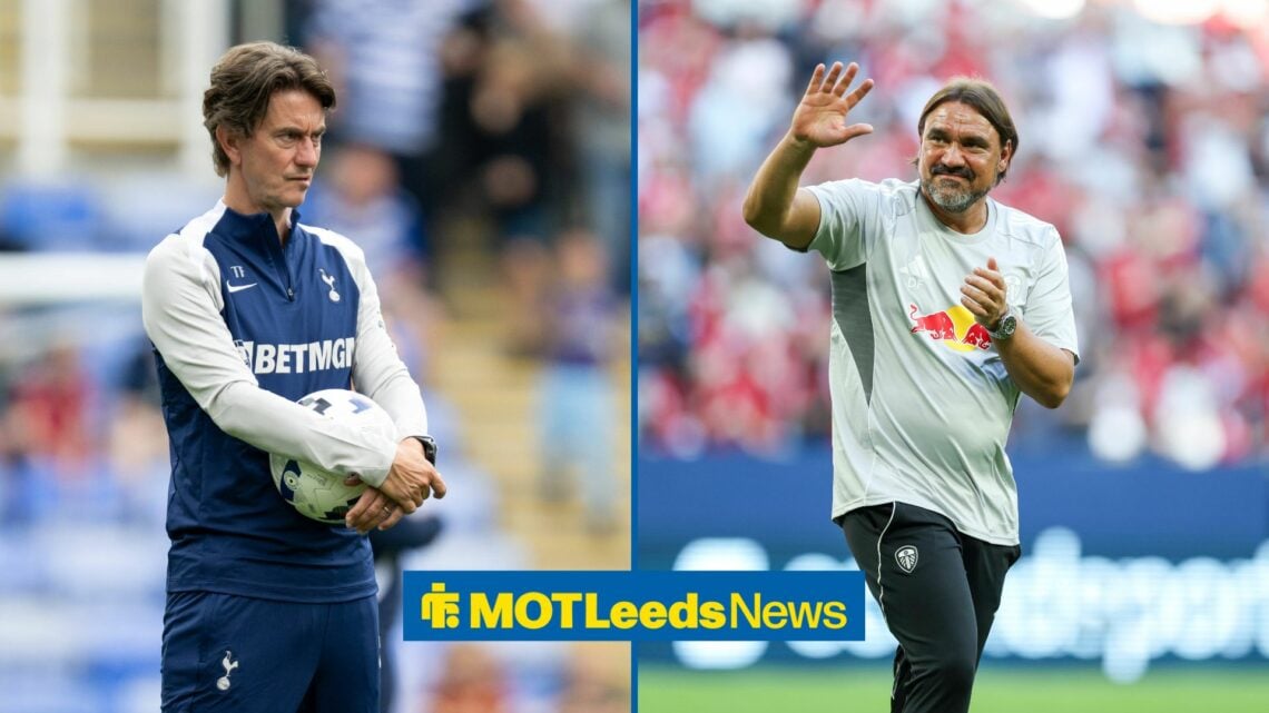 Thomas Frank in left inset Daniel Farke in right inset