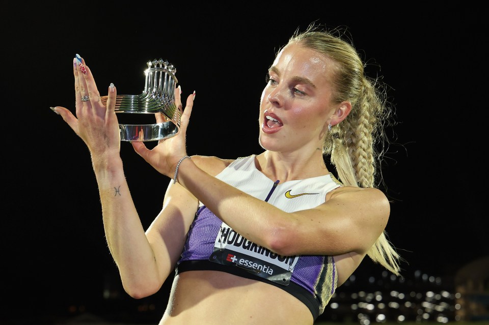 The British star took home a glamorous reward for her efforts on the track