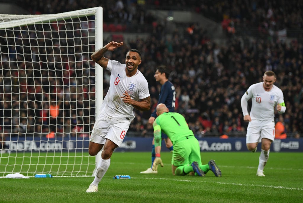 Callum Wilson celebrates during England v United States - International Friendly