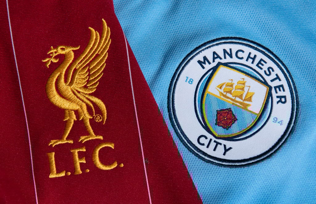 The Liverpool and Manchester City Club Crests