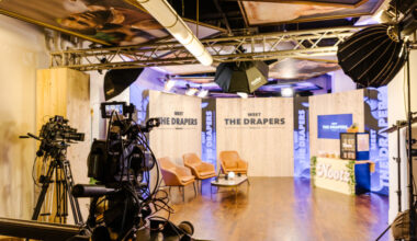 The set of 'Meet The Drapers' show at Hatch in Colombo, Sri Lanka, on Tuesday, Jan. 31, 2023. Venture investors including Tim Draper argue Sri Lanka can scale its technology industry fairly seamlessly with a strong labor force and near-universal literacy. Photographer: Jonathan Wijayaratne/Bloomberg via Getty Images