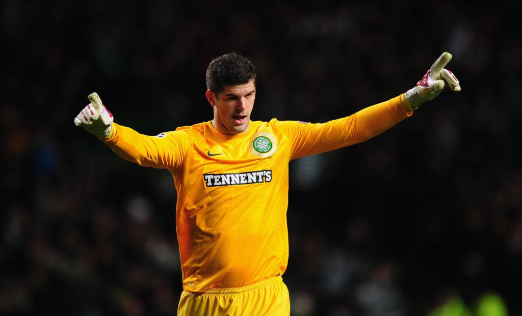 Celtic goalkeeper Fraser Forster against Barcelona back in 2012