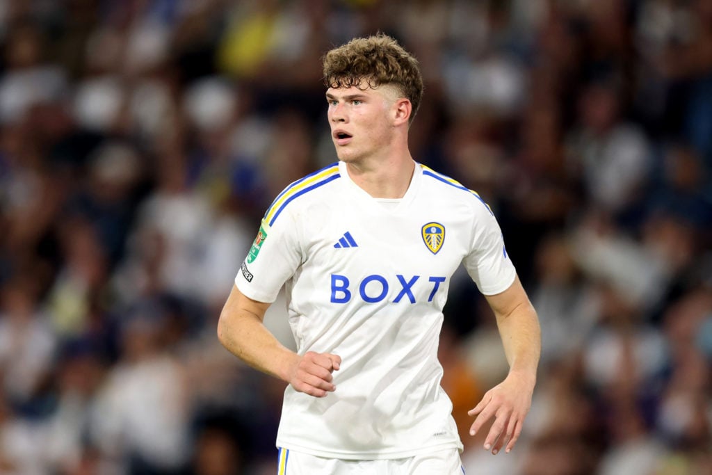 Charlie Cresswell playing for Leeds United.