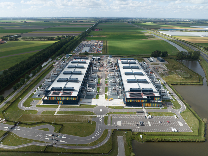 Data center, cloud storage infrastructure, big data server in The Netherlands.