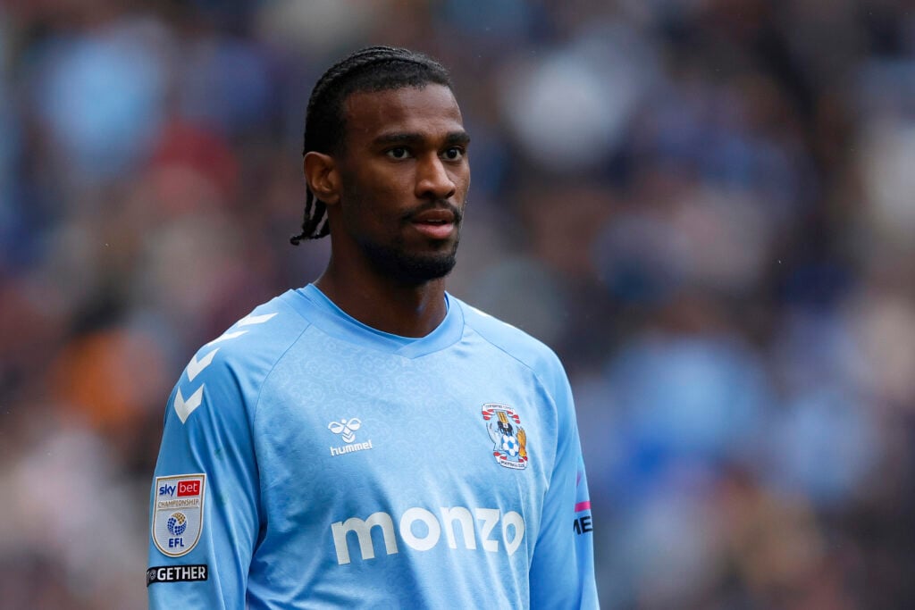 Haji Wright in action for Coventry during a Championship clash against West Brom