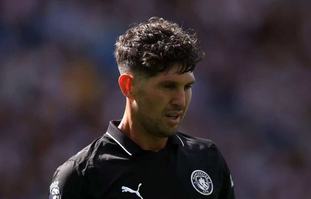 BRIGHTON, ENGLAND - AUGUST 31: John Stones of Manchester City during the Premier League match between Brighton & Hove Albion and Manchester City at Amex Stadium on August 31, 2025 in Brighton, England. (Photo by Justin Setterfield/Getty Images)