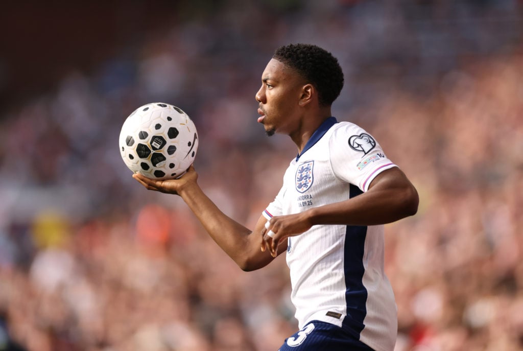 Myles Lewis-Skelly looks on during England v Andorra in a World Cup 2026 qualifier