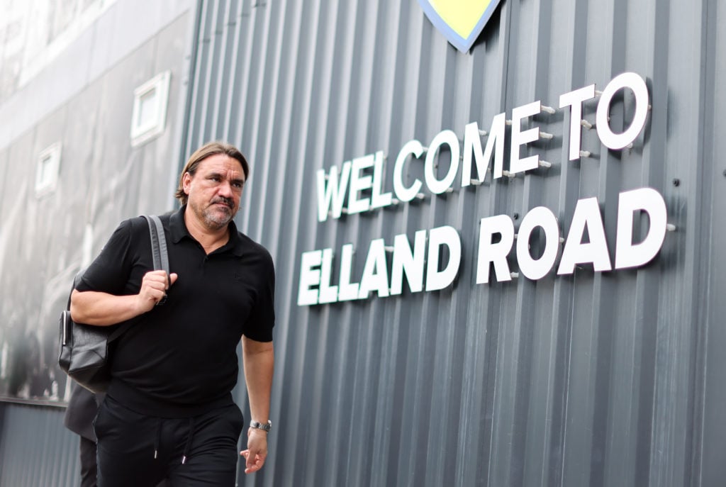 Daniel Farke attends a Leeds game.