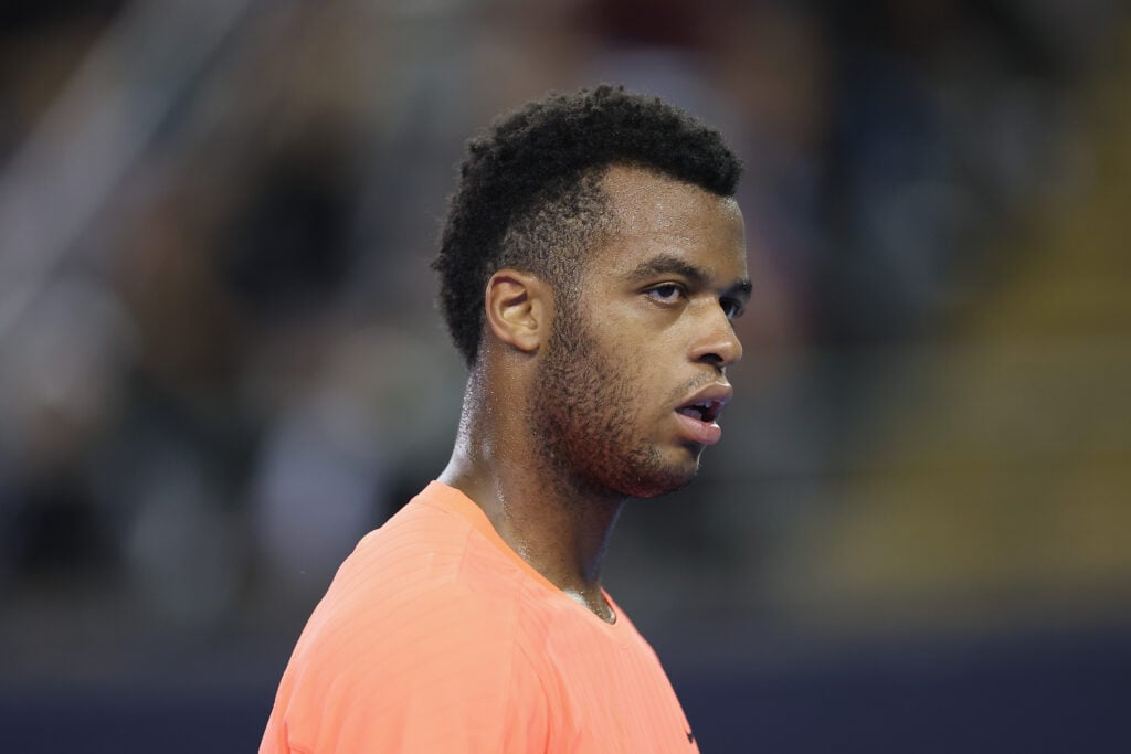 Giovanni Mpetshi Perricard plays at the China Open