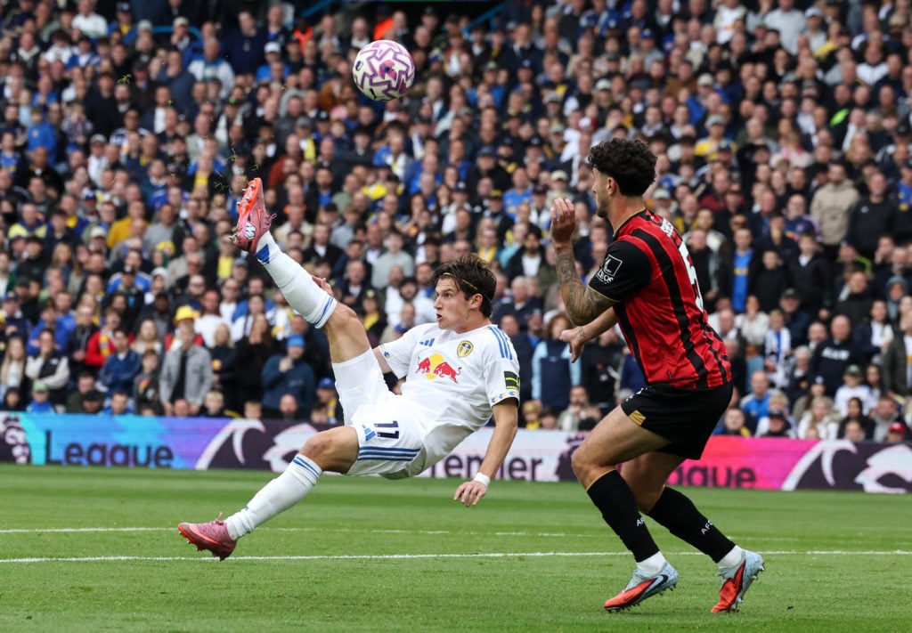 Leeds United attacking midfielder Brenden Aaronson