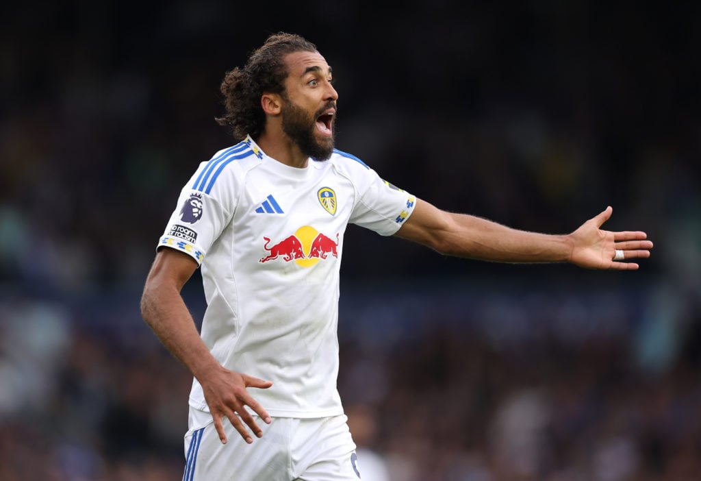 Dominic Calvert-Lewin gestures during Leeds United vs Bournemouth
