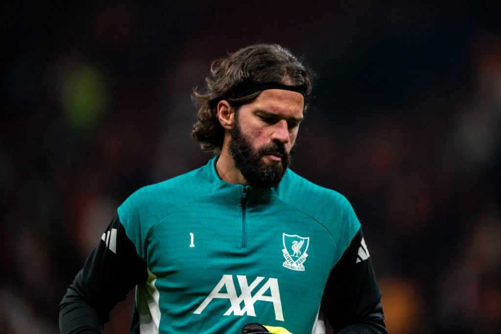 Liverpool goalkeeper Alisson before Galatasaray game