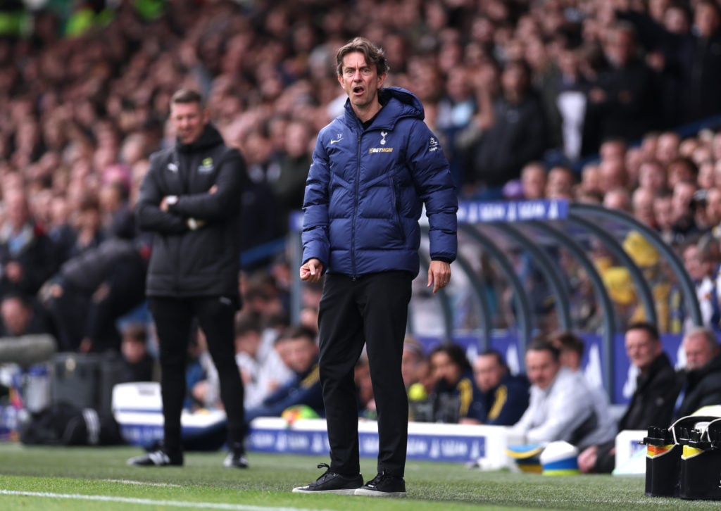 Thomas Frank watches on as Tottenham Hotspur beat Leeds United