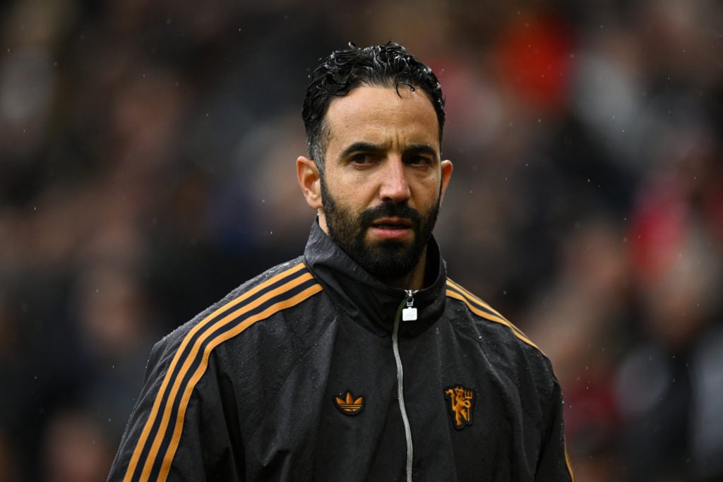Ruben Amorim looks on during the Premier League match between Manchester United and Sunderland at Old Trafford in 2025 in Manchester, England.