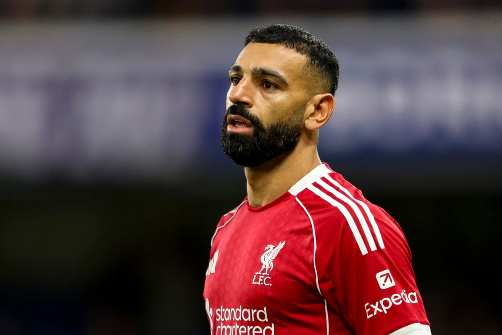 Mohamed Salah in action for Liverpool during their Premier League match against Chelsea at Stamford Bridge.