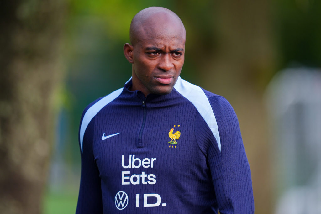 Jean-Philippe Mateta in action for France during training