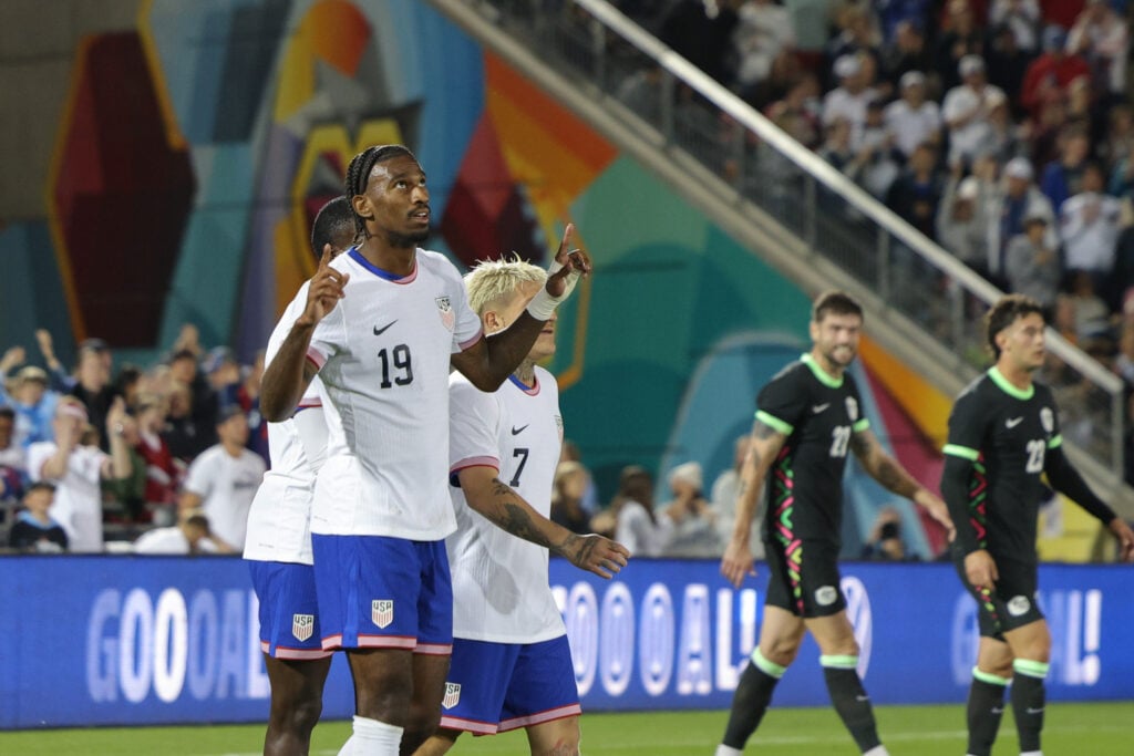 Haji Wright scores for USMNT v Australia.