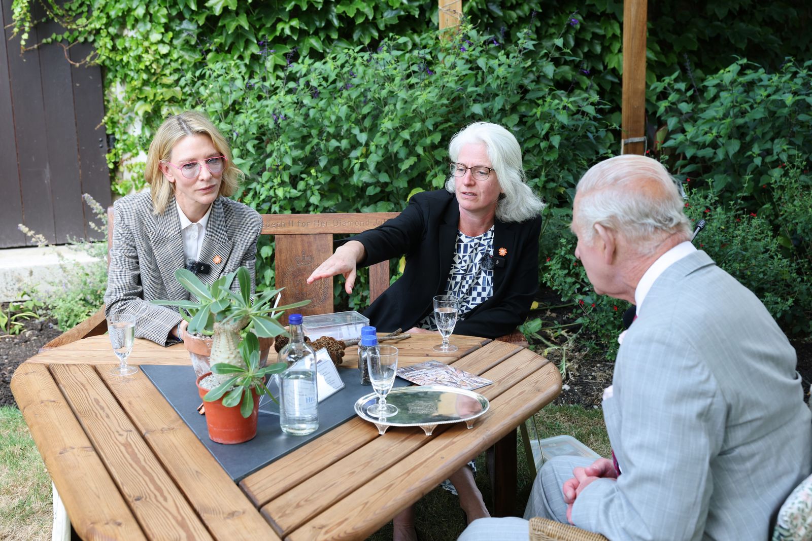 Cate Blanchett Elinor Breman and King Charles III July 2025.