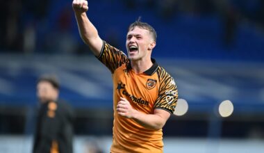 Oli McBurnie and Harry Gray react as Leeds United loanee Joe Gelhardt scores again