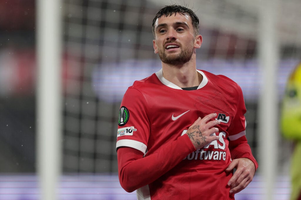 Troy Parrott in action for AZ Alkmaar.