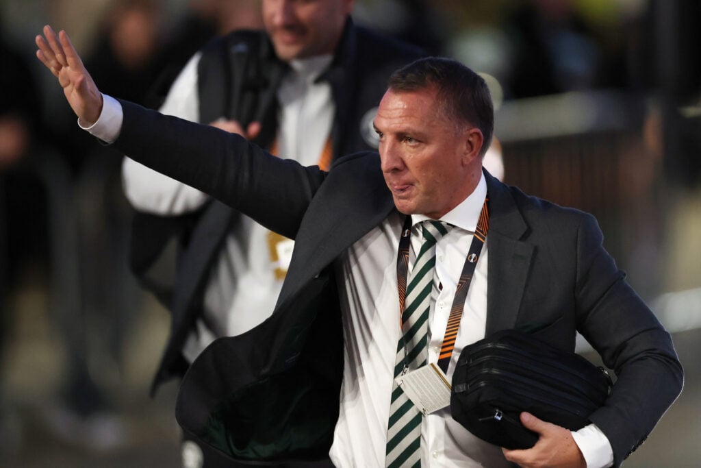 Brendan Rodgers arrives at Paradise for Celtic FC v SK Sturm Graz - UEFA Europa League 2025/26 League Phase MD3