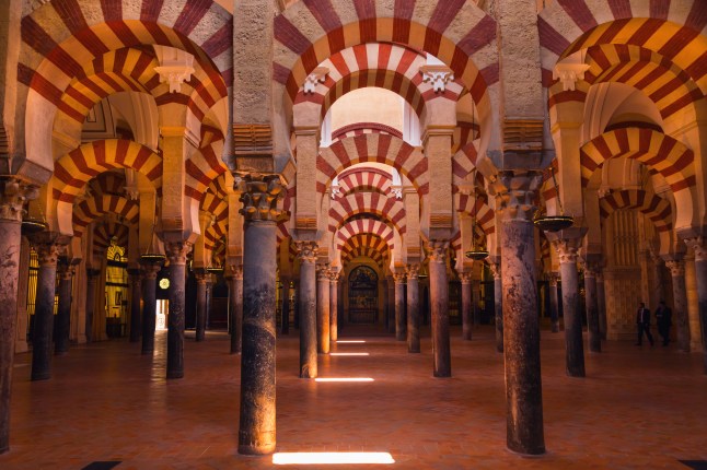 Interior of Mosque of Cordoba, Spain