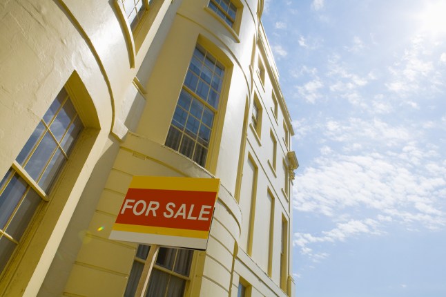 Building and for sale sign