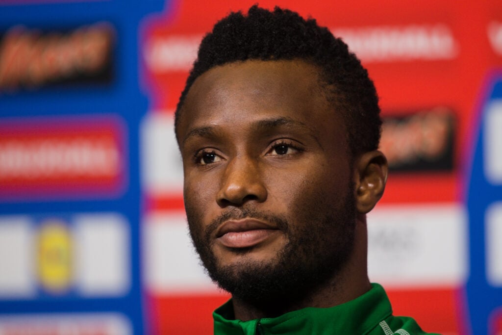John Obi Mikel during the Nigeria training at Wembley Stadium