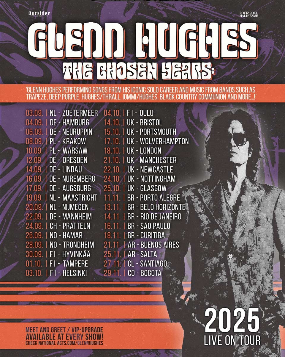 Glenn Hughes - The Chosen Years Tour 2025 poster