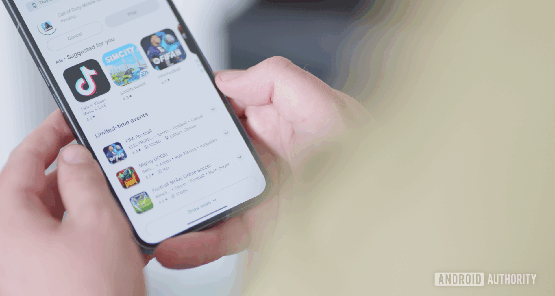 Google Play Store search on Nothing Phone 2