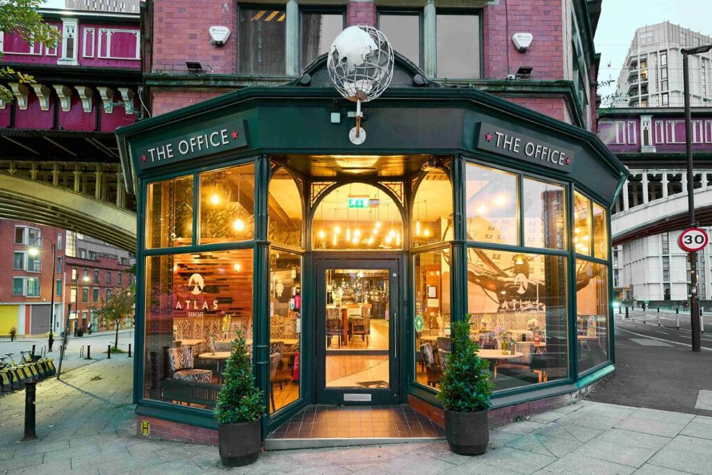 green frontage on atlas bar, manchester