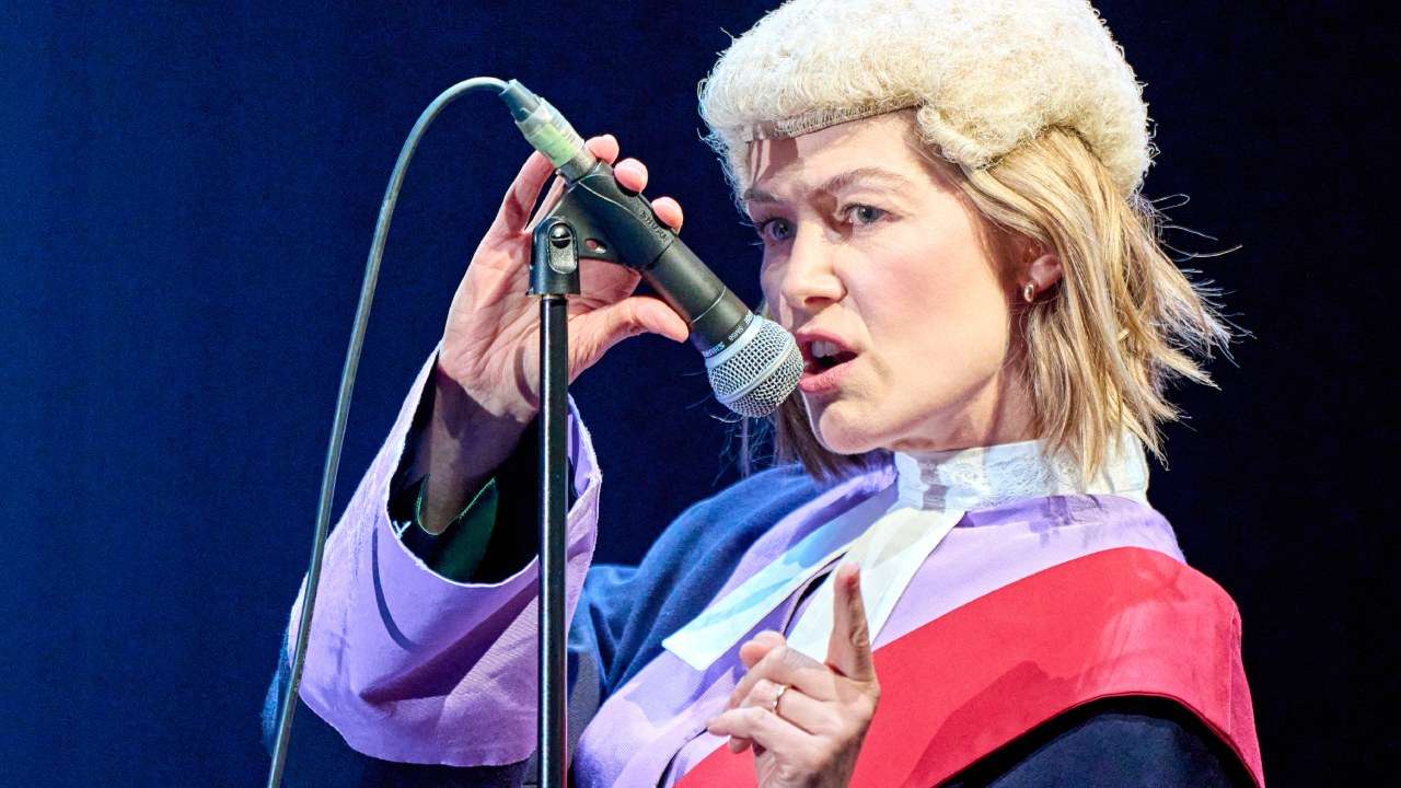 Inter Alia at the National Theatre. Rosamund Pike. Photo by Manuel Harlan