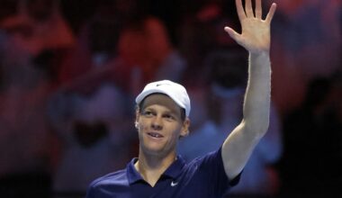 Jannik Sinner left confused after fan runs onto Six Kings Slam court to request tennis star’s jacket