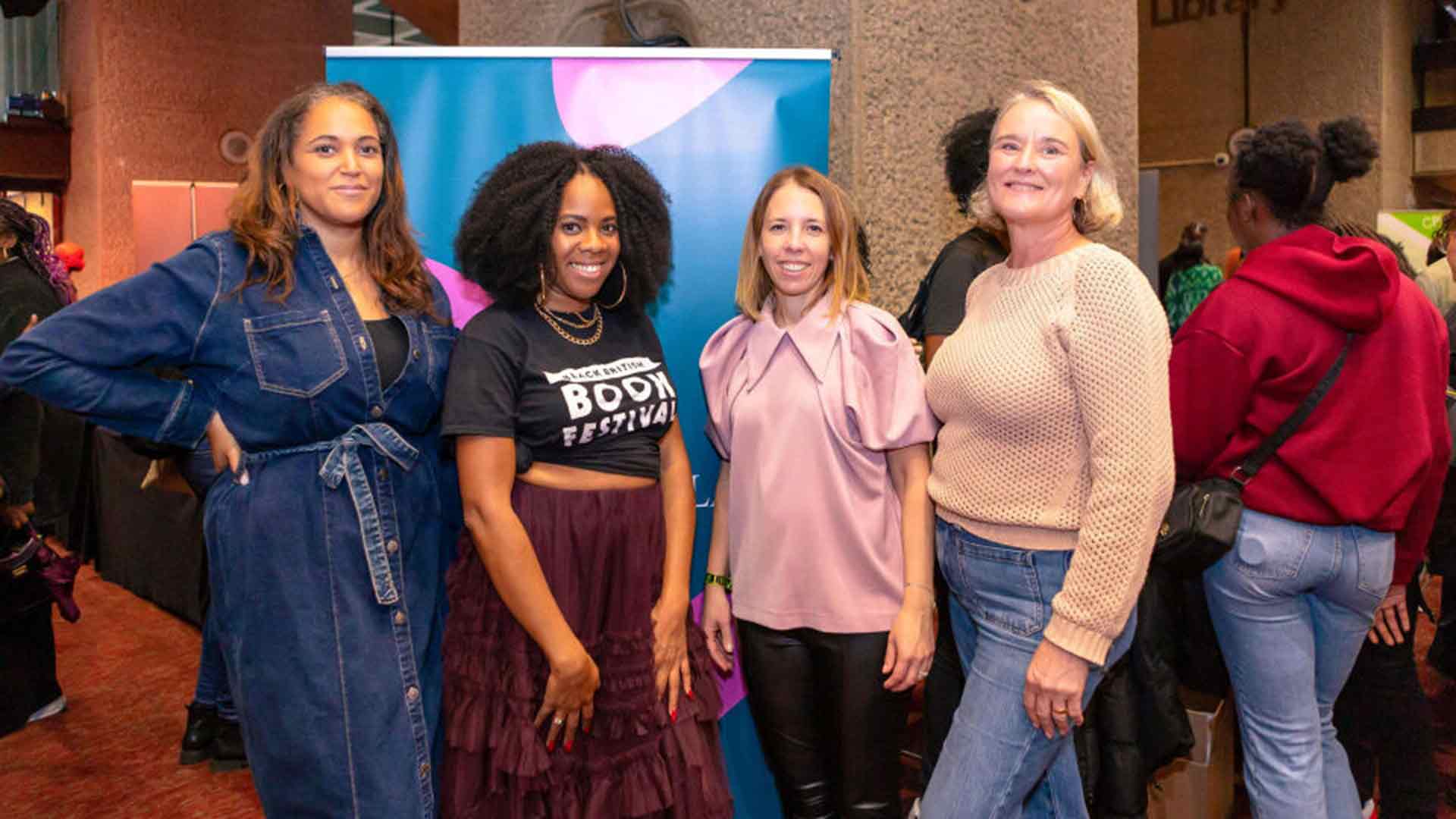Jodie Williams, Selina Brown, Alison Ruane and Emma Bravo at the Black British Book Festival 2025
