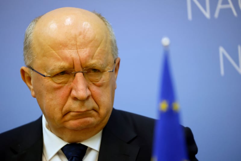EU commissioner for defence Andrius Kubilius. Photograph: Toms Kalnins/ EPA
