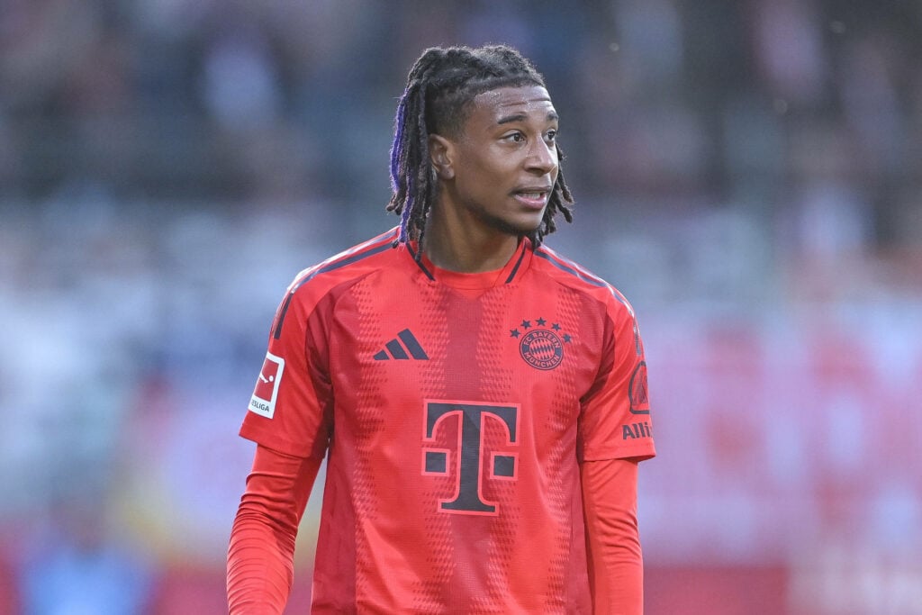 Michael Olise in action for Bayern Munich