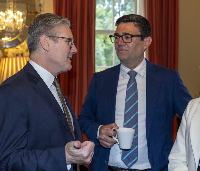 Prime Minister Sir Keir Starmer (left) and Mayor of Greater Manchester Andy Burnham