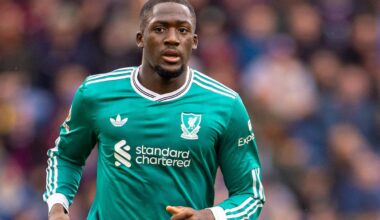 BURNLEY, ENGLAND - Sunday, September 14, 2025: Liverpool's Ibrahima Konaté during the FA Premier League match between Burnley FC and Liverpool FC at Turf Moor. (Photo by David Rawcliffe/Propaganda)