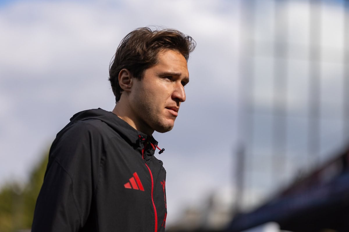 LONDON, ENGLAND - Saturday, September 27, 2025: Liverpool's Federico Chiesa before the FA Premier League match between Crystal Palace FC and Liverpool FC at Selhurst Park. (Photo by David Rawcliffe/Propaganda)
