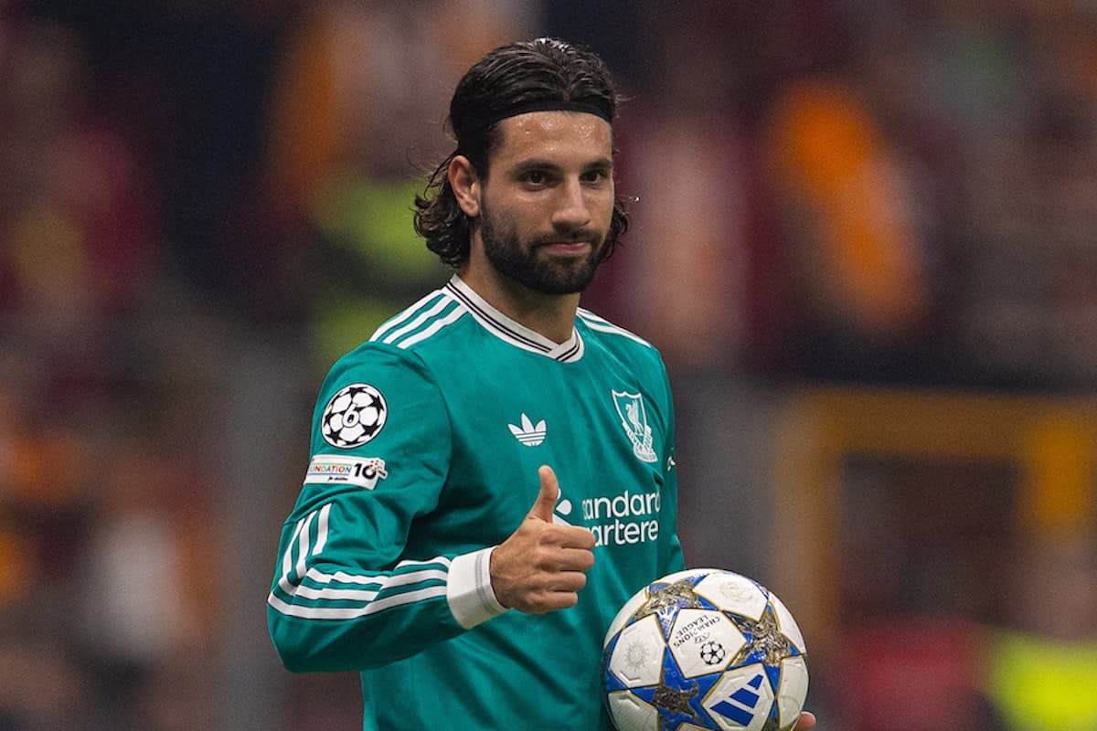 ISTANBUL, TURKEY - Tuesday, September 30, 2025: Liverpool's Dominik Szoboszlai during the UEFA Champions League match between Galatasaray and Liverpool FC at the Ali Sami Yen Stadium. (Photo by David Rawcliffe/Propaganda)