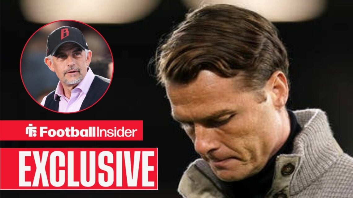 Scott Parker next to a circular inset of Alan Pace