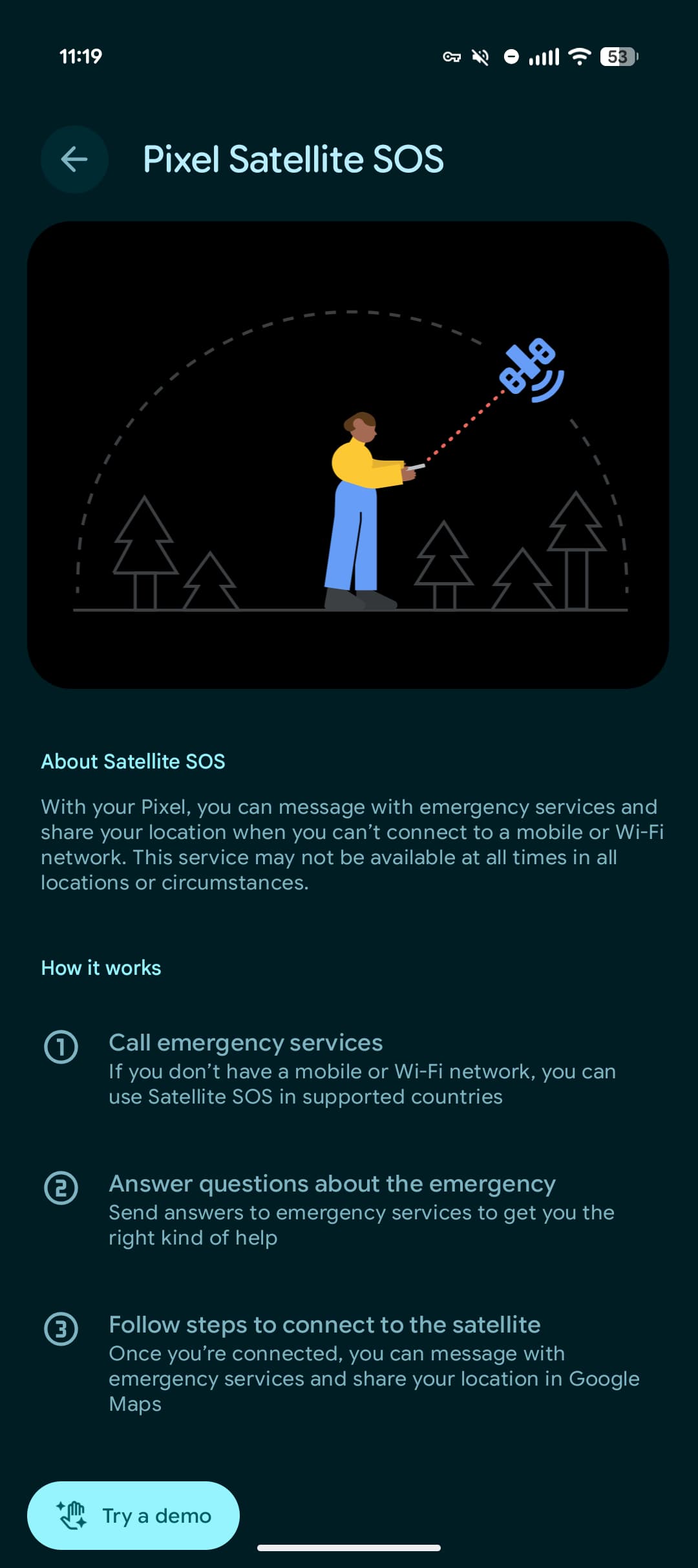 Pixel Satellite SOS