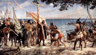 Activists Target Columbus Painting in Madrid on Spain’s National Day