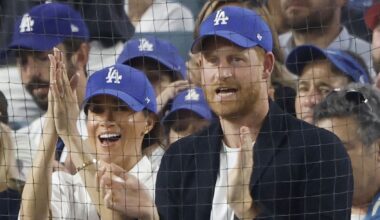 'Poignant moment' between Meghan Markle and Prince Harry at Dodgers game