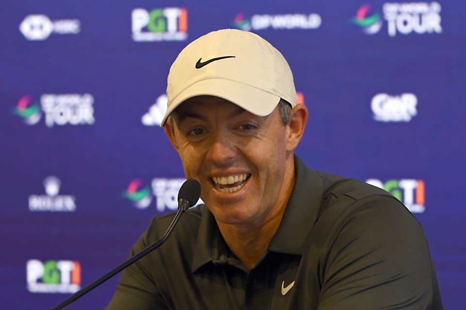 NEW DELHI, INDIA - OCTOBER 15: Rory Mcilroy addresses a press conference prior to the DP World India Championship 2025 at Delhi Golf Club on October 15, 2025 in New Delhi, India. (Photo by Prakash Singh/Getty Images)