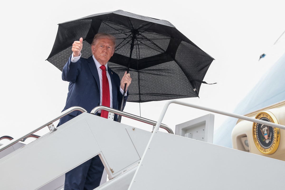 Trump-Gaza latest: US president says ‘all sides cheering’ as he flies to Israel ahead of hostage release