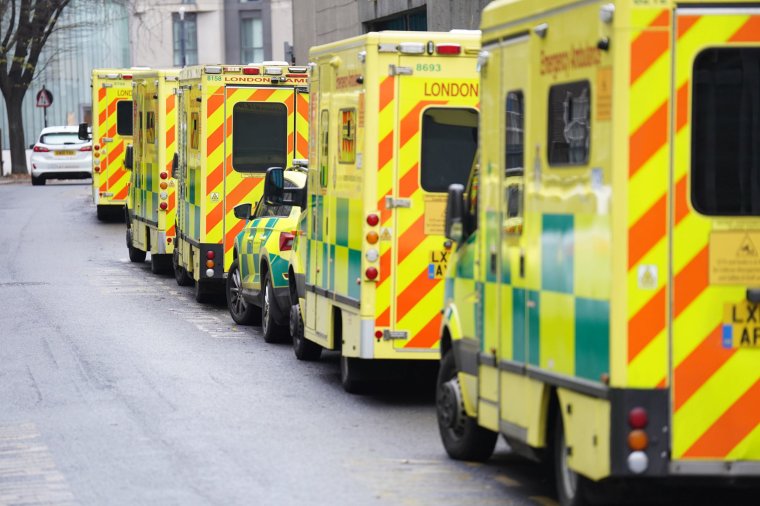 File photo dated 22/12/22 of ambulances outside Waterloo Ambulance Station, south London. More than half a million appointments, operations and procedures have been postponed in England as a result of the wave of industrial unrest in the NHS. Issue date: Monday June 19, 2023. PA Photo. Strikes began towards the end of 2022 in the bitter dispute over NHS pay. The first mass walkout of nurses in history took place in mid-December, with ambulance workers, physiotherapists and other health workers following suit in subsequent weeks. See PA story INDUSTRY Strikes NHS. Photo credit should read: James Manning/PA Wire