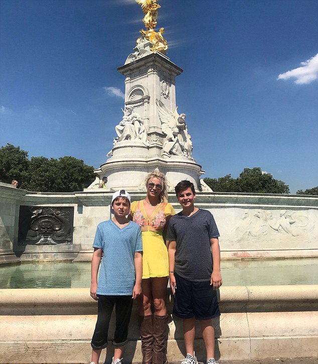 Britney Spears with sons Sean Preston and Jayden James