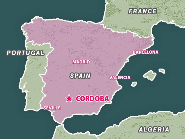 Cordoba spain locator